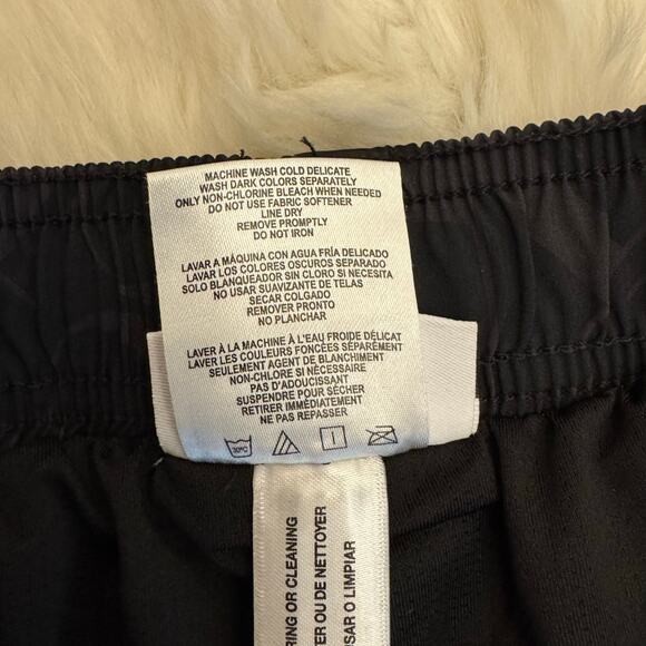 Calvin Klein Black Swim Shorts Allover Monogram Logo Large - Picture 7 of 13